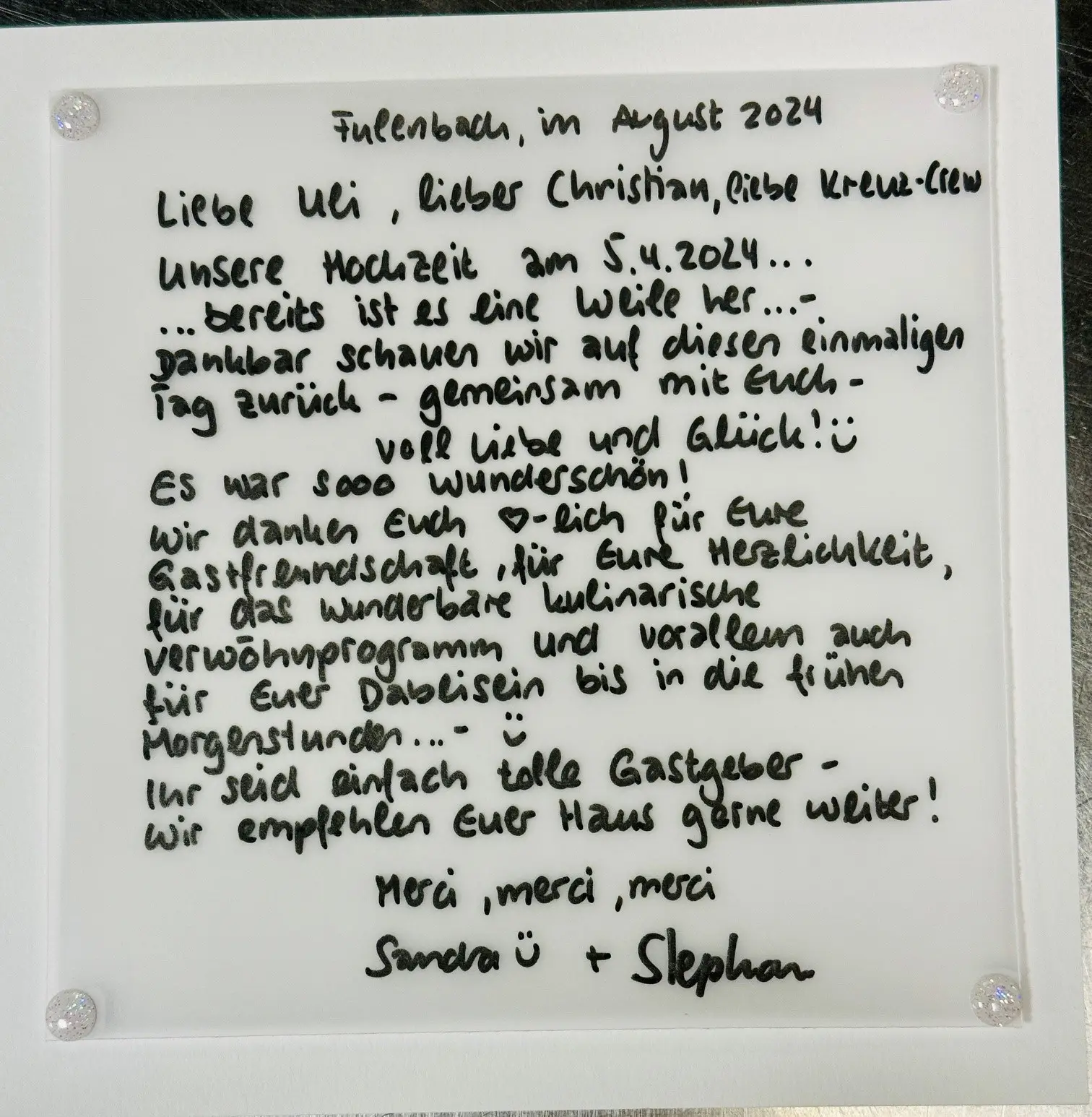 Hochzeit im Gasthof Kreuz Egerkingen am 04.05.2024